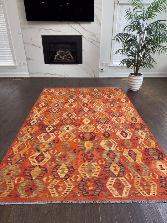 7x10 Old Washed Kilim