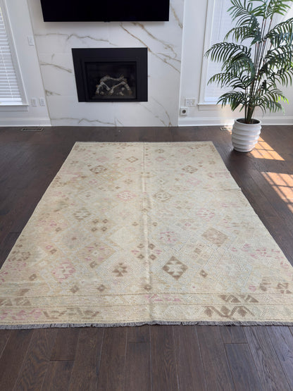 6x9 Silver Washed Kilim