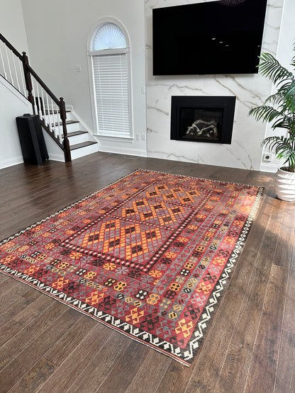 7x10 Old Washed Kilim