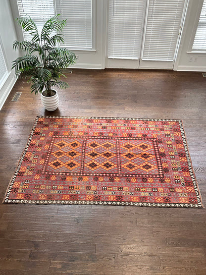 7x10 Old Washed Kilim